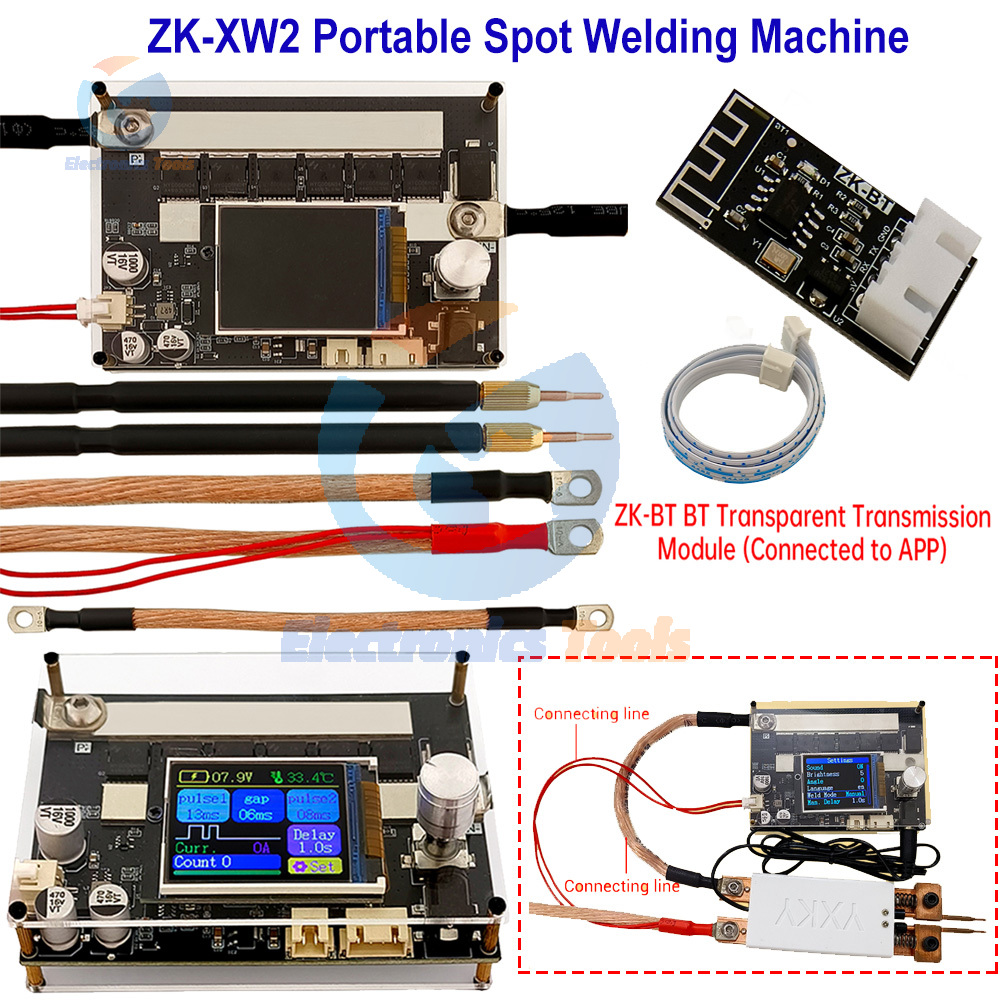 Diy Electronics Spot Welder - ZK-XW2 Portable Spot Welder Dual Pulse