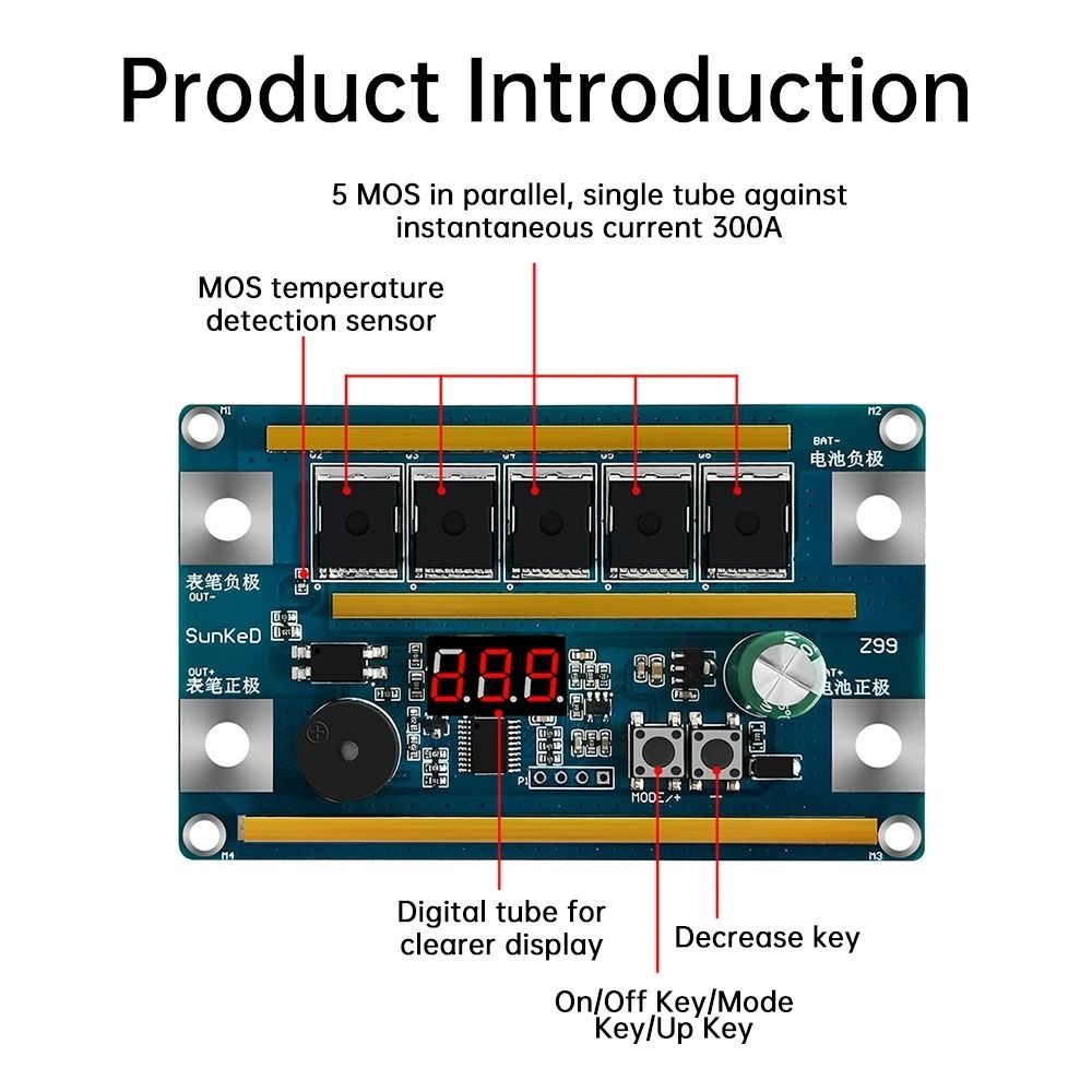 Diy Electronics Spot Welder - Portable 12V Spot Welder Digital Display
