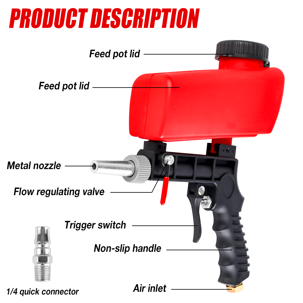 90psi Gravity Sandblasting Gun - đánh giá và giá Diy Electronics Power Supply