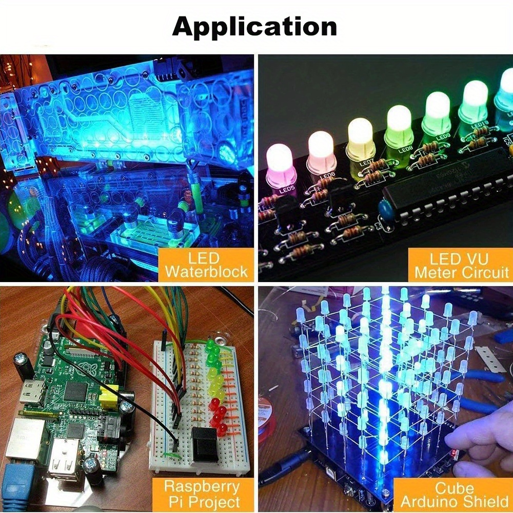 100/200PCS 3mm 5mm Multicolor  - đánh giá và giá R/Diy Electronics