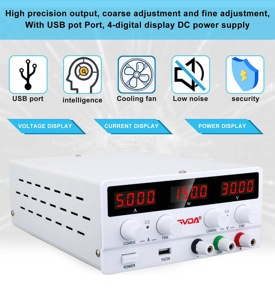 GVDA 60V 5A Switching Current  - đánh giá và giá Dc Power Supply Variable