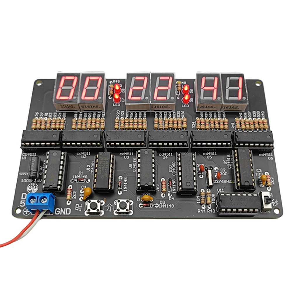 24-Hour Digital Circuit Clock  - đánh giá và giá Electronics Diy Pcb Design Projects