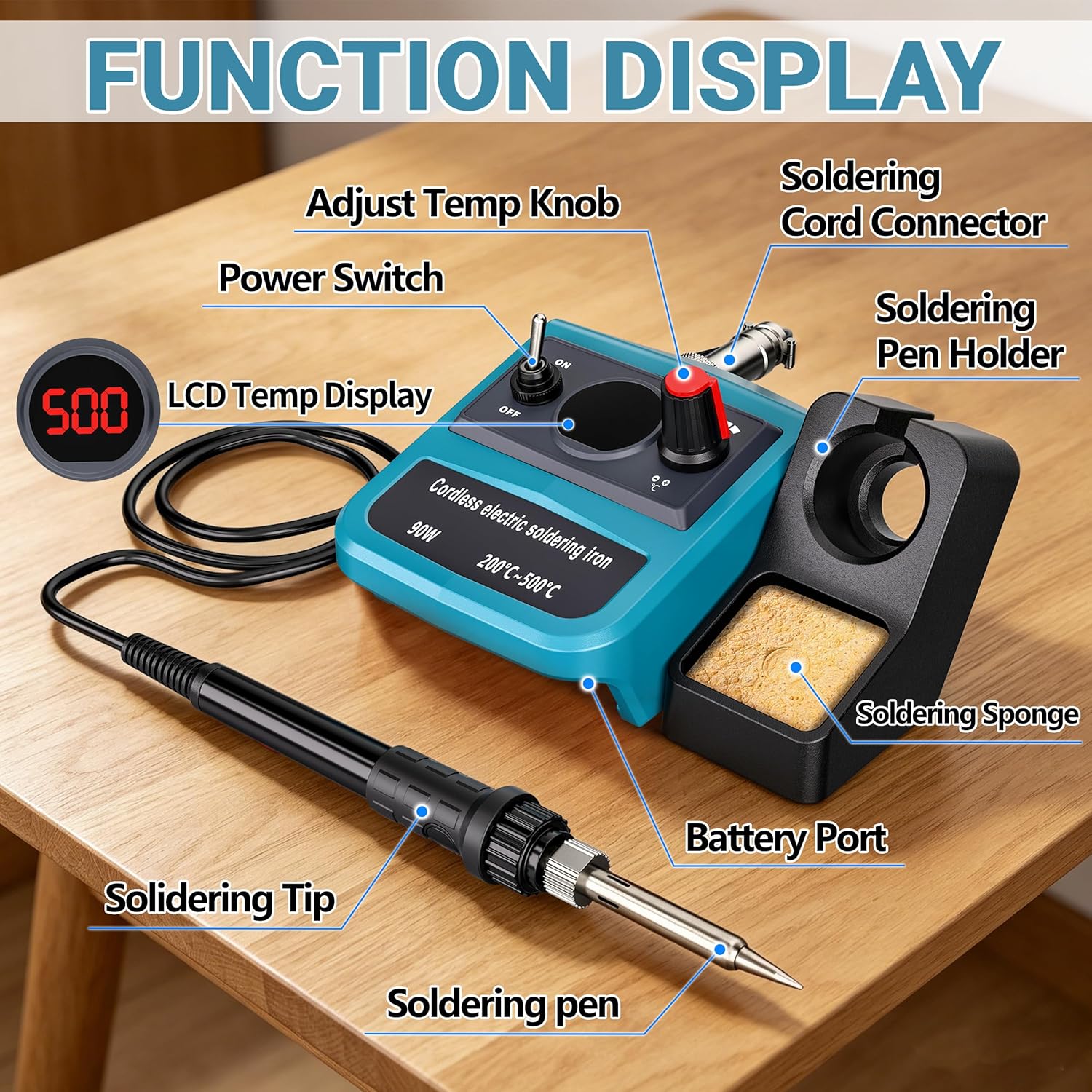 90W LED Digital Cordless Solde - đánh giá và giá Diy Electronics Power Supply