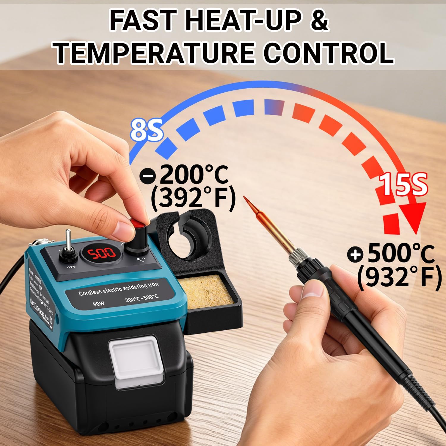 90W LED Digital Cordless Solde - đánh giá và giá Diy Electronics Power Supply