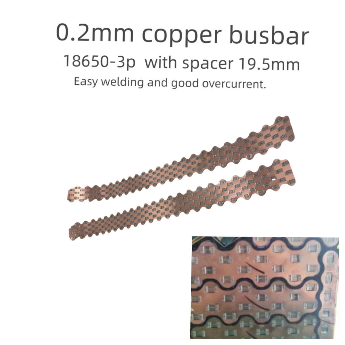 18650-3P W Style Copper Busbar - đánh giá và giá Diy Electronics Market