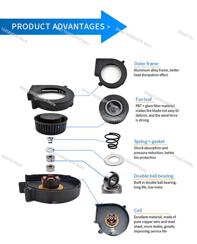 Ultra-Thin 75mm DC Centrifugal - đánh giá và giá Diy Electronics Cabinet
